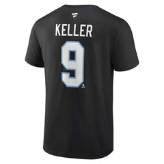 NHL Clayton Keller Utah Mammoth Fanatics Authentic Stack Name & Number T-Shirt