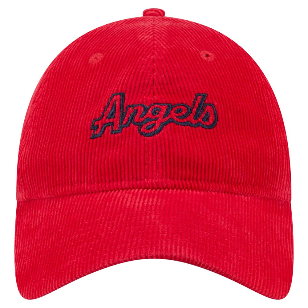 Red Los Angeles Angels New Era Women's Corduroy 9TWENTY Adjustable Hat