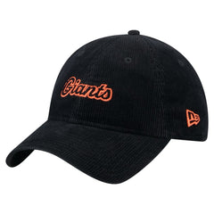 Black San Francisco Giants New Era Women's Corduroy 9TWENTY Adjustable Hat