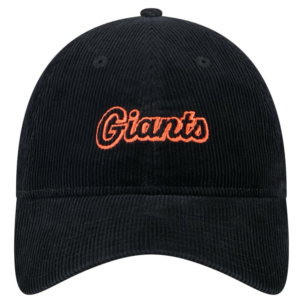 Black San Francisco Giants New Era Women's Corduroy 9TWENTY Adjustable Hat