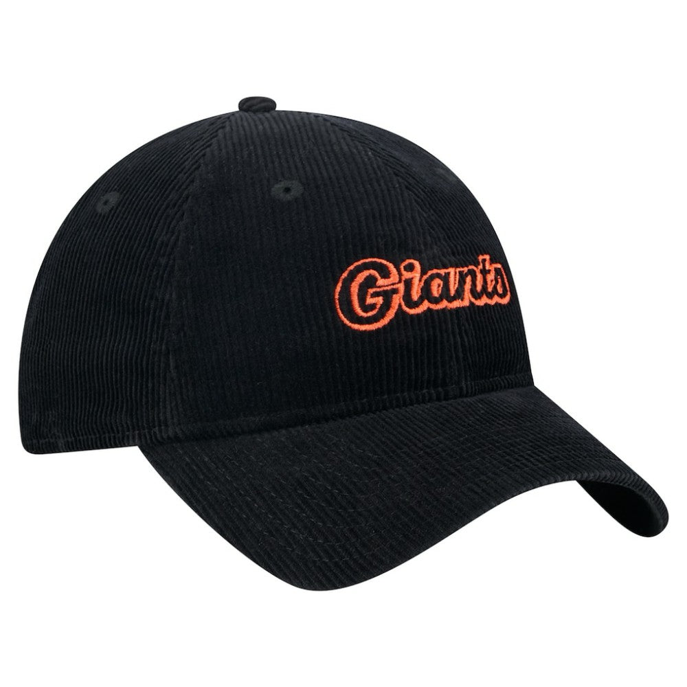 Black San Francisco Giants New Era Women's Corduroy 9TWENTY Adjustable Hat