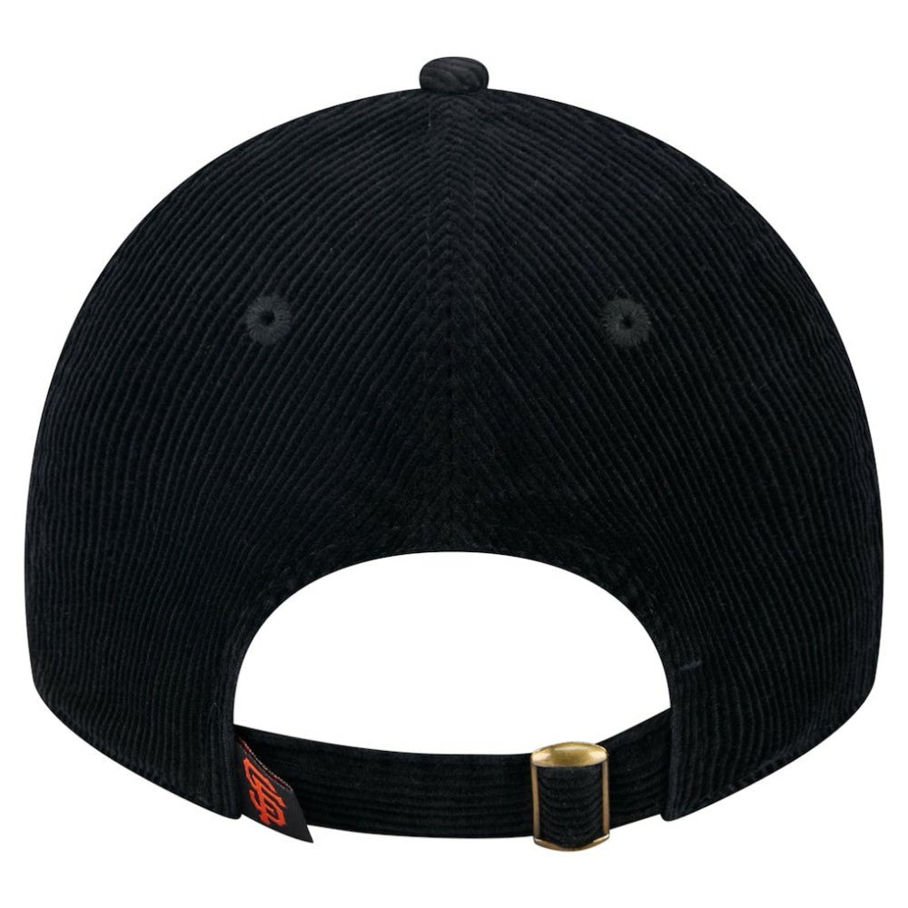 Black San Francisco Giants New Era Women's Corduroy 9TWENTY Adjustable Hat