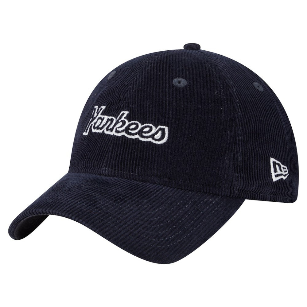 Navy New York Yankees New Era Women's Corduroy 9TWENTY Adjustable Hat