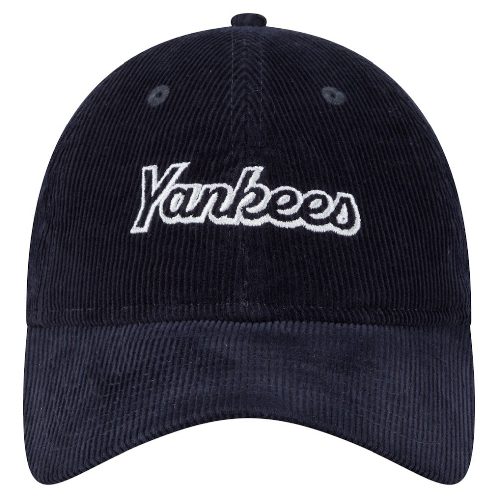 Navy New York Yankees New Era Women's Corduroy 9TWENTY Adjustable Hat