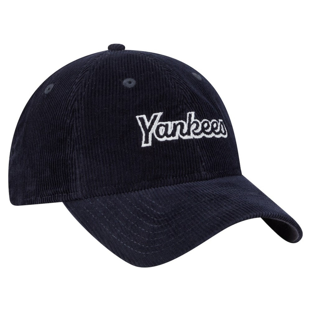 Navy New York Yankees New Era Women's Corduroy 9TWENTY Adjustable Hat