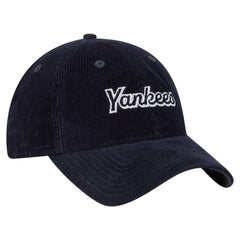 Navy New York Yankees New Era Women's Corduroy 9TWENTY Adjustable Hat