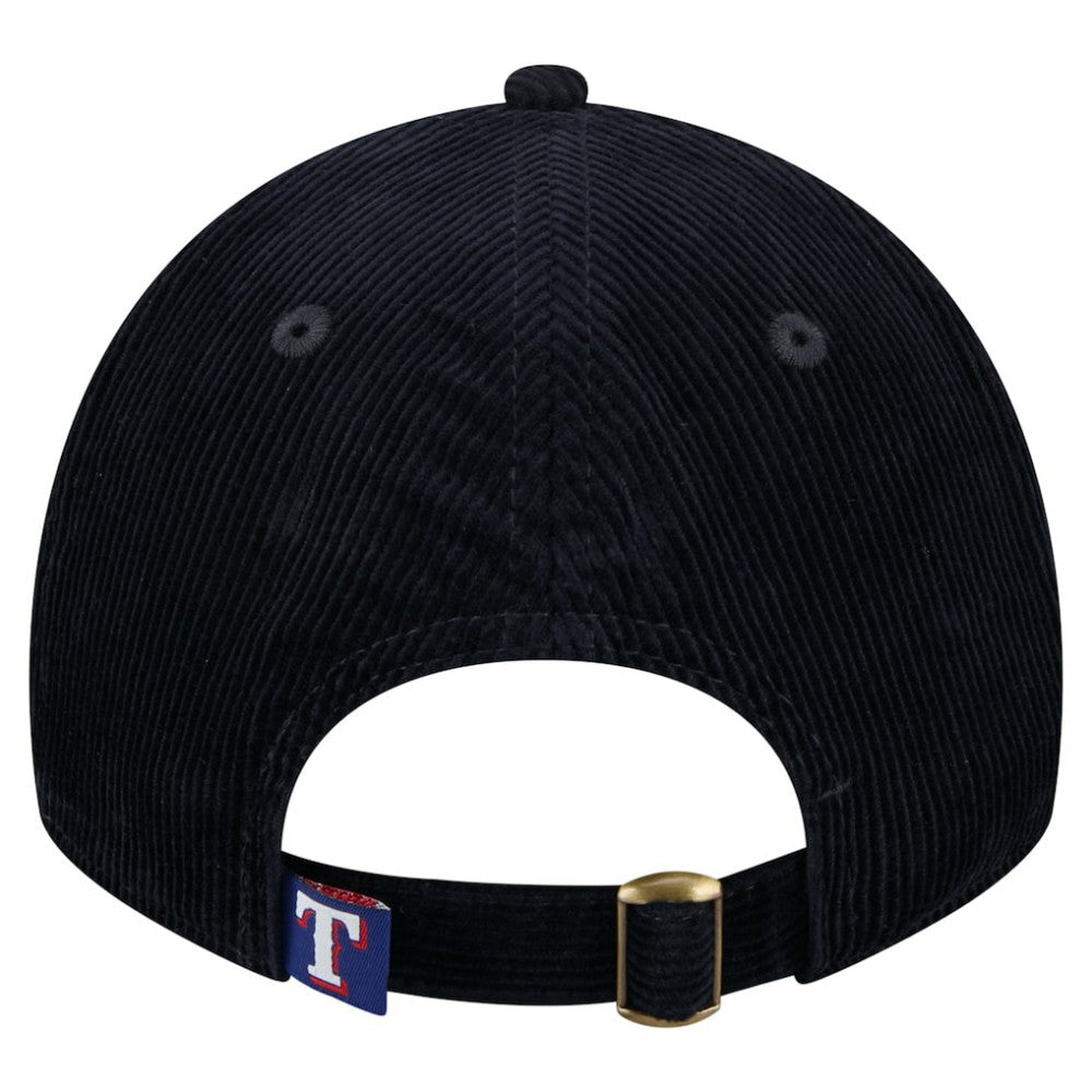 Dark Blue Texas Rangers New Era Women's Corduroy 9TWENTY Adjustable Hat