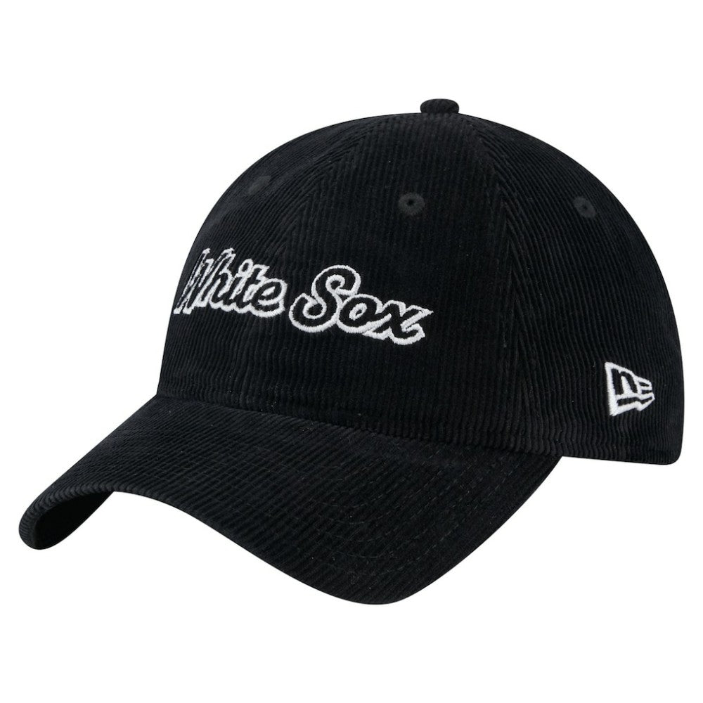 Black Chicago White Sox New Era Women's Corduroy 9TWENTY Adjustable Hat