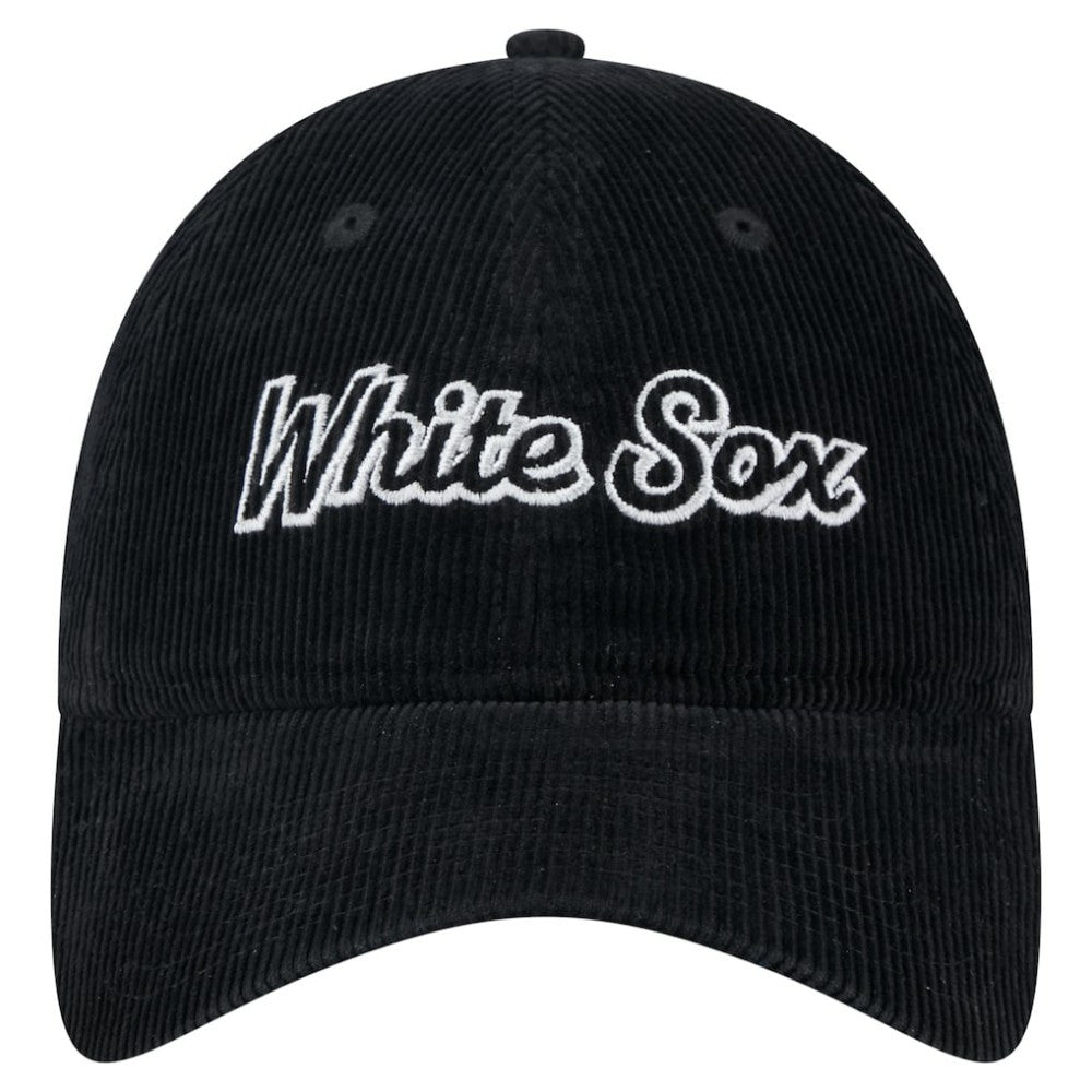 Black Chicago White Sox New Era Women's Corduroy 9TWENTY Adjustable Hat