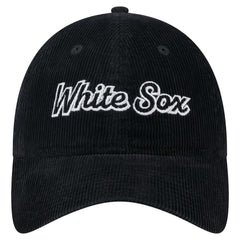 Black Chicago White Sox New Era Women's Corduroy 9TWENTY Adjustable Hat