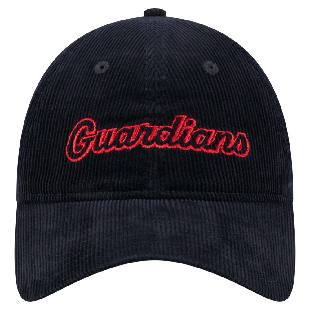 Navy Cleveland Guardians New Era Women's Corduroy 9TWENTY Adjustable Hat