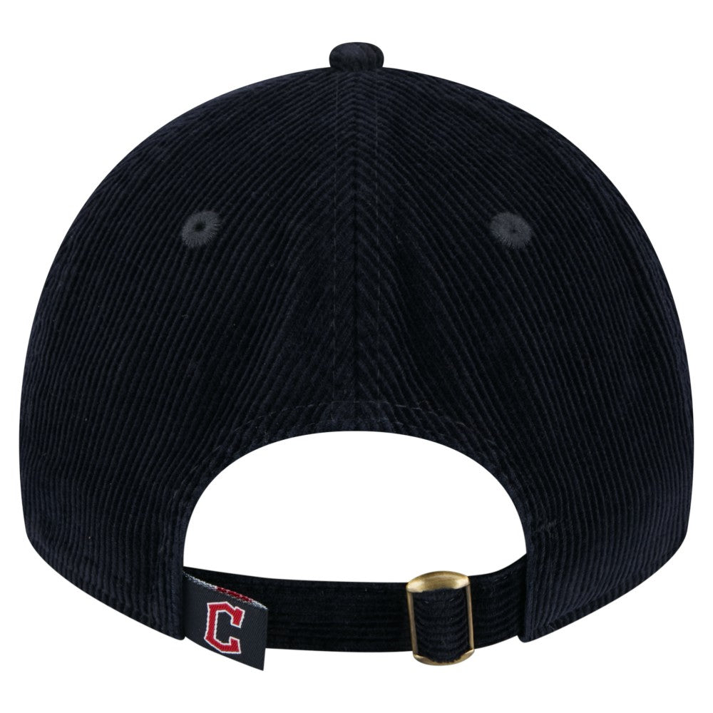 Navy Cleveland Guardians New Era Women's Corduroy 9TWENTY Adjustable Hat