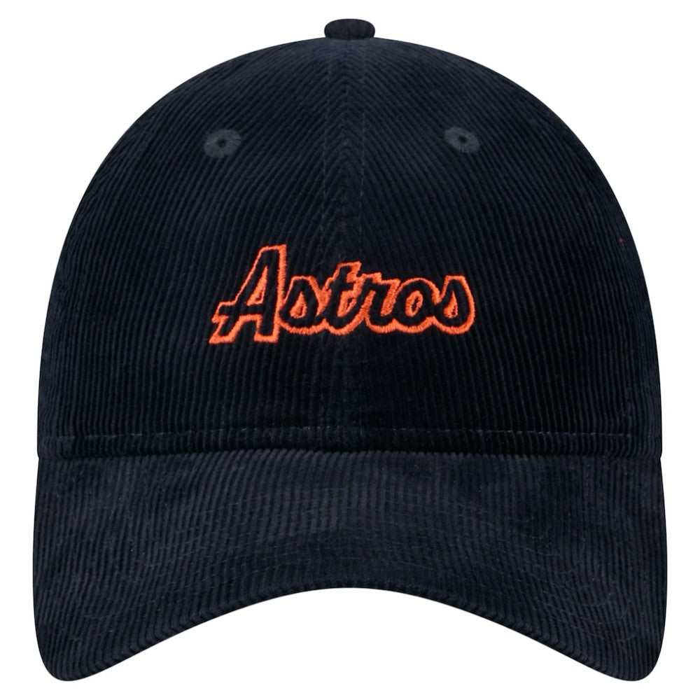 Navy Houston Astros New Era Women's Corduroy 9TWENTY Adjustable Hat