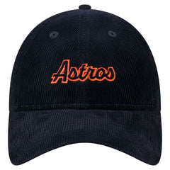 Navy Houston Astros New Era Women's Corduroy 9TWENTY Adjustable Hat