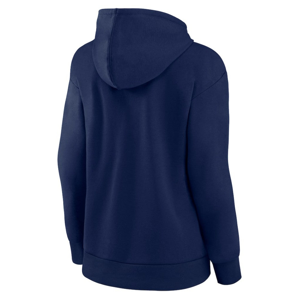 Navy Atlanta Braves Women's Fastball Pullover Hoodie