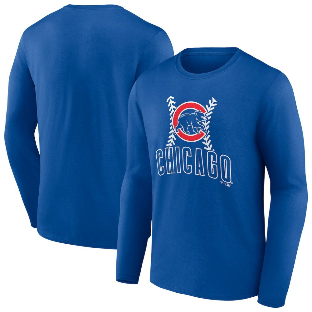 Royal Chicago Cubs Fastball Long Sleeve T-Shirt