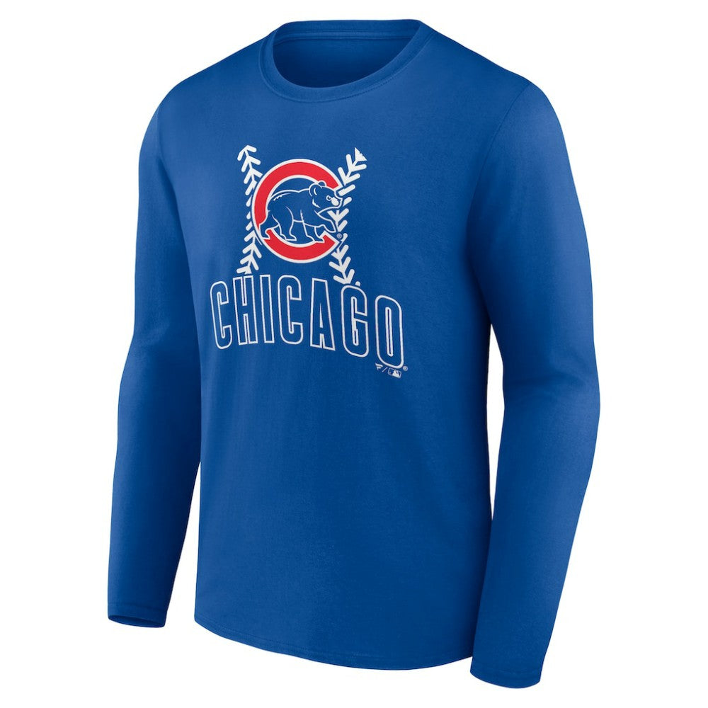 Royal Chicago Cubs Fastball Long Sleeve T-Shirt