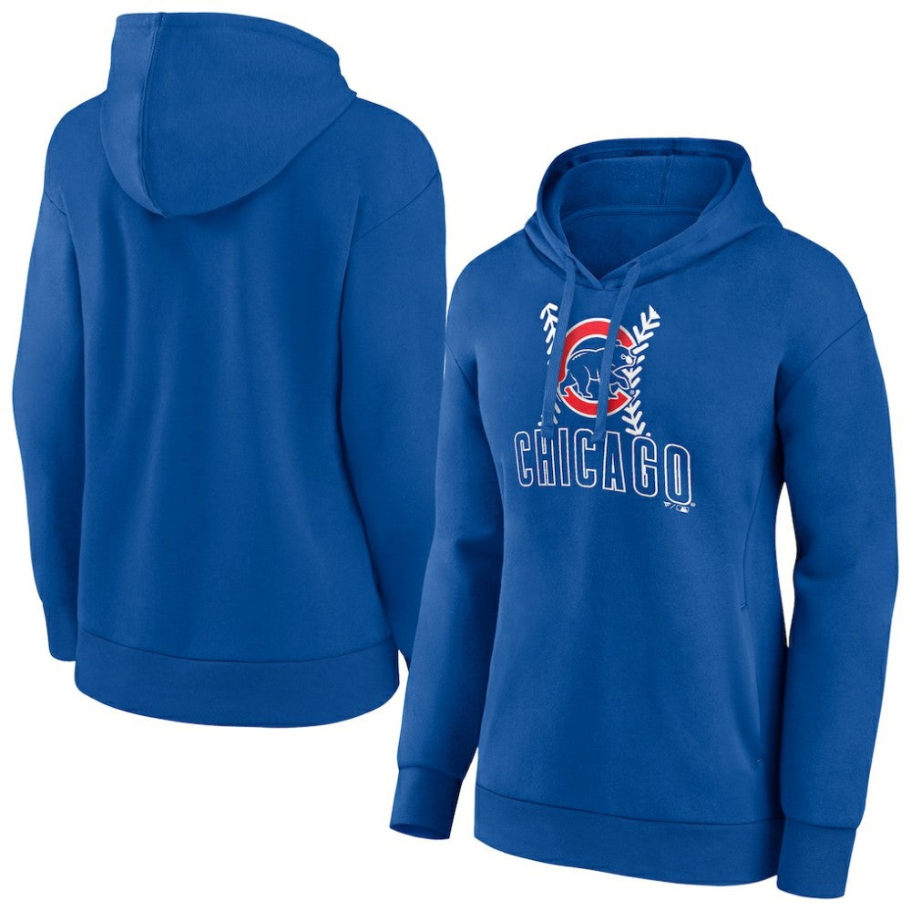 Royal Chicago Cubs Women's Fastball Pullover Hoodie
