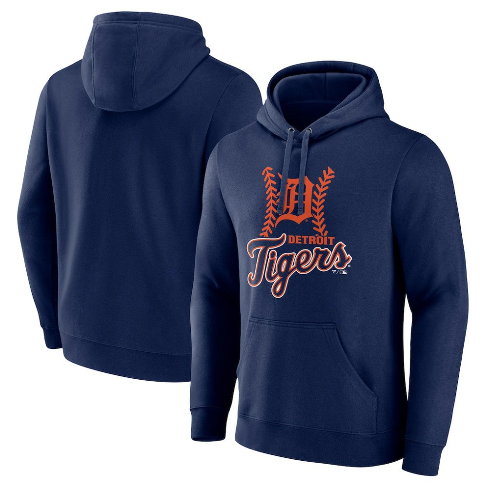 Navy Detroit Tigers Fastball Pullover Hoodie