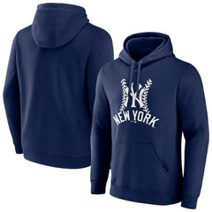 Navy New York Yankees Fastball Pullover Hoodie