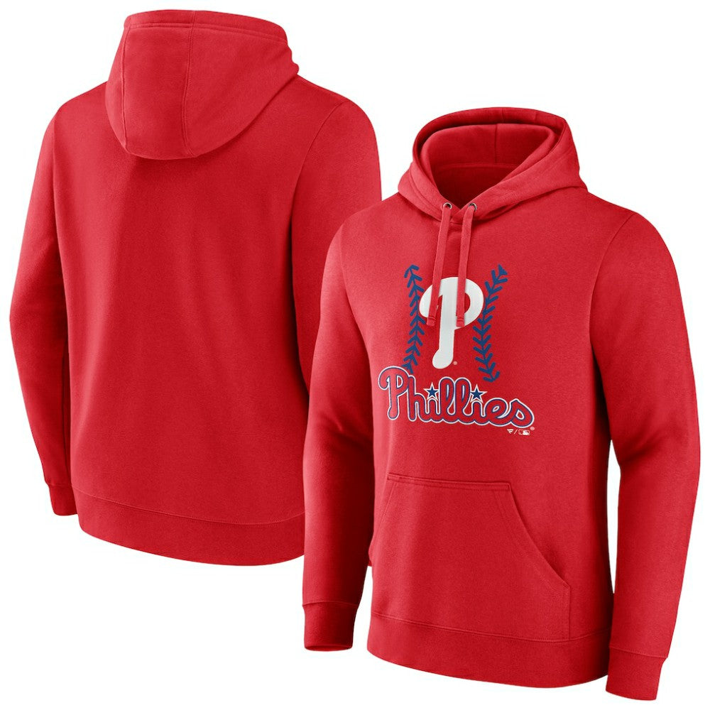 Red Philadelphia Phillies Fastball Pullover Hoodie