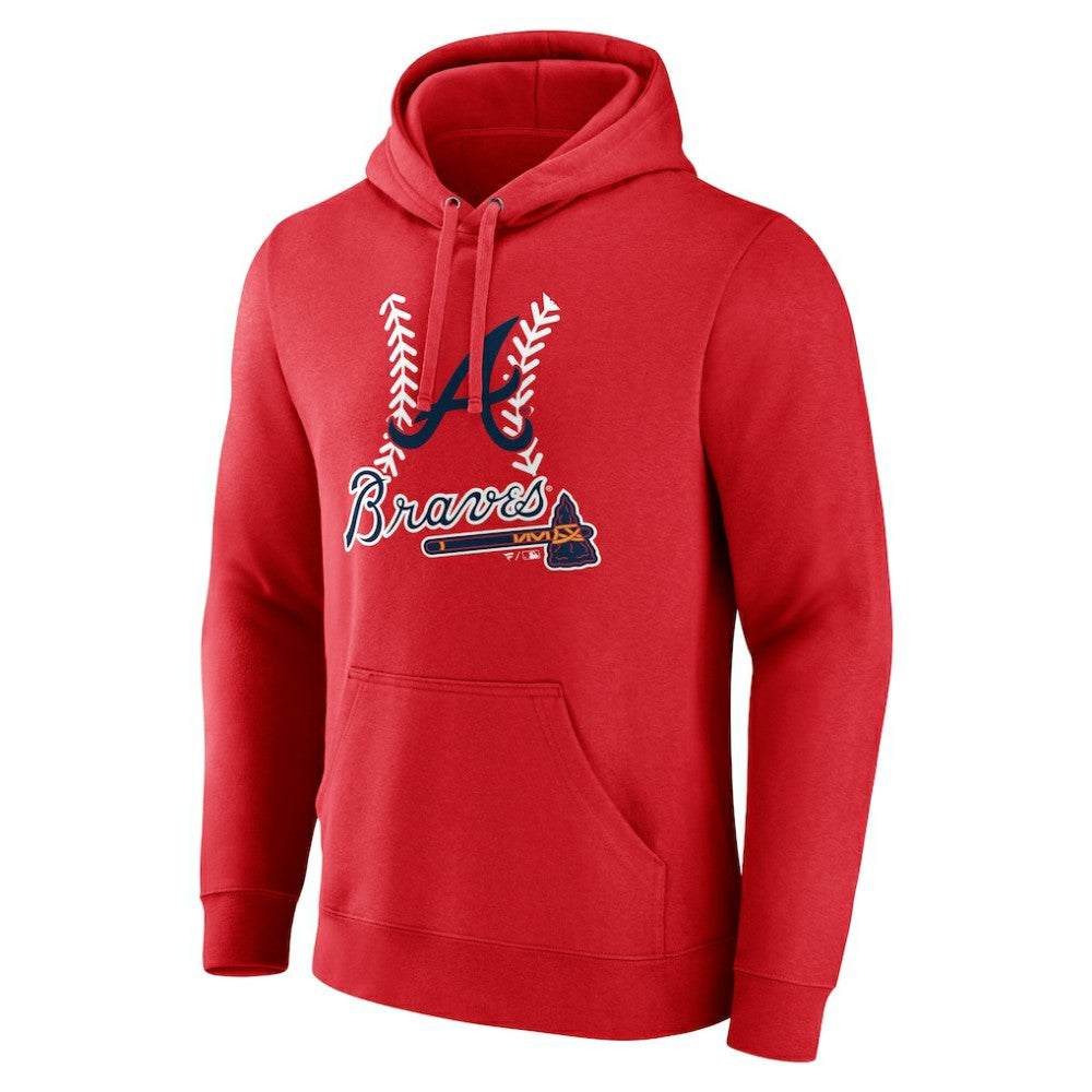 Red Atlanta Braves Fastball Pullover Hoodie