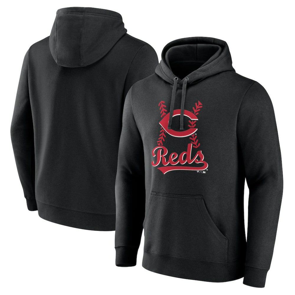 Black Cincinnati Reds Fastball Pullover Hoodie