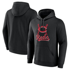 Black Cincinnati Reds Fastball Pullover Hoodie