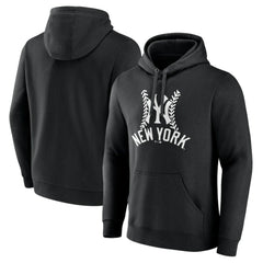 Black New York Yankees Fastball Pullover Hoodie