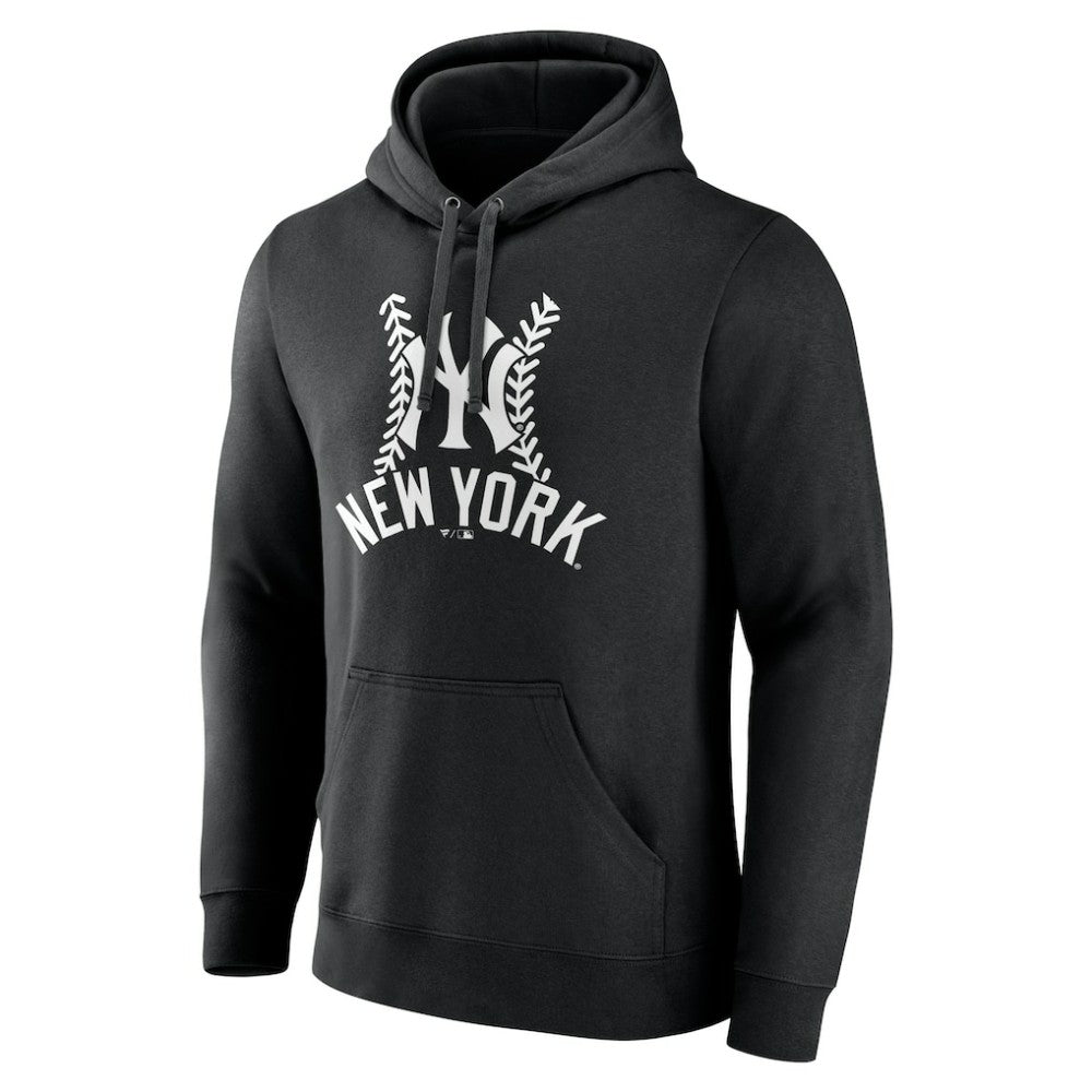 Black New York Yankees Fastball Pullover Hoodie
