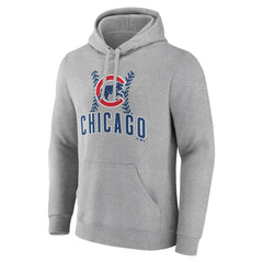 Gray Chicago Cubs Fastball Pullover Hoodie