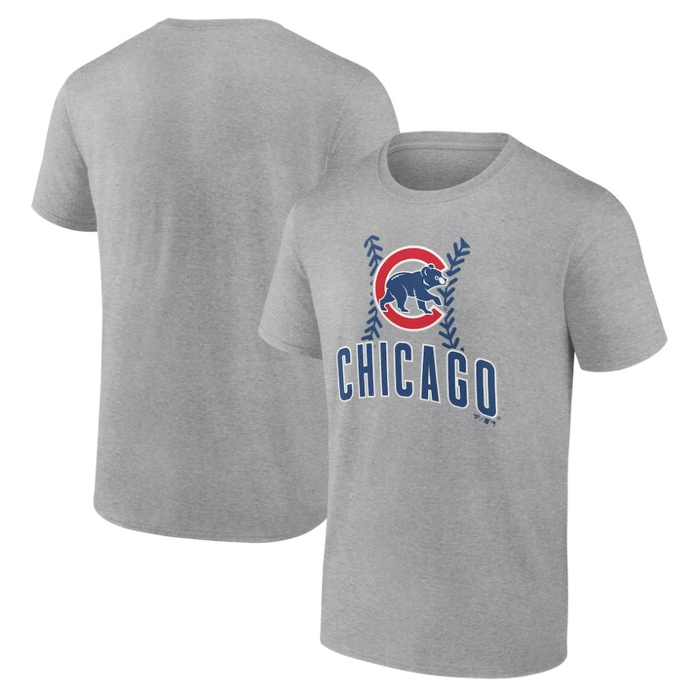 Heather Gray Chicago Cubs Fastball T-Shirt