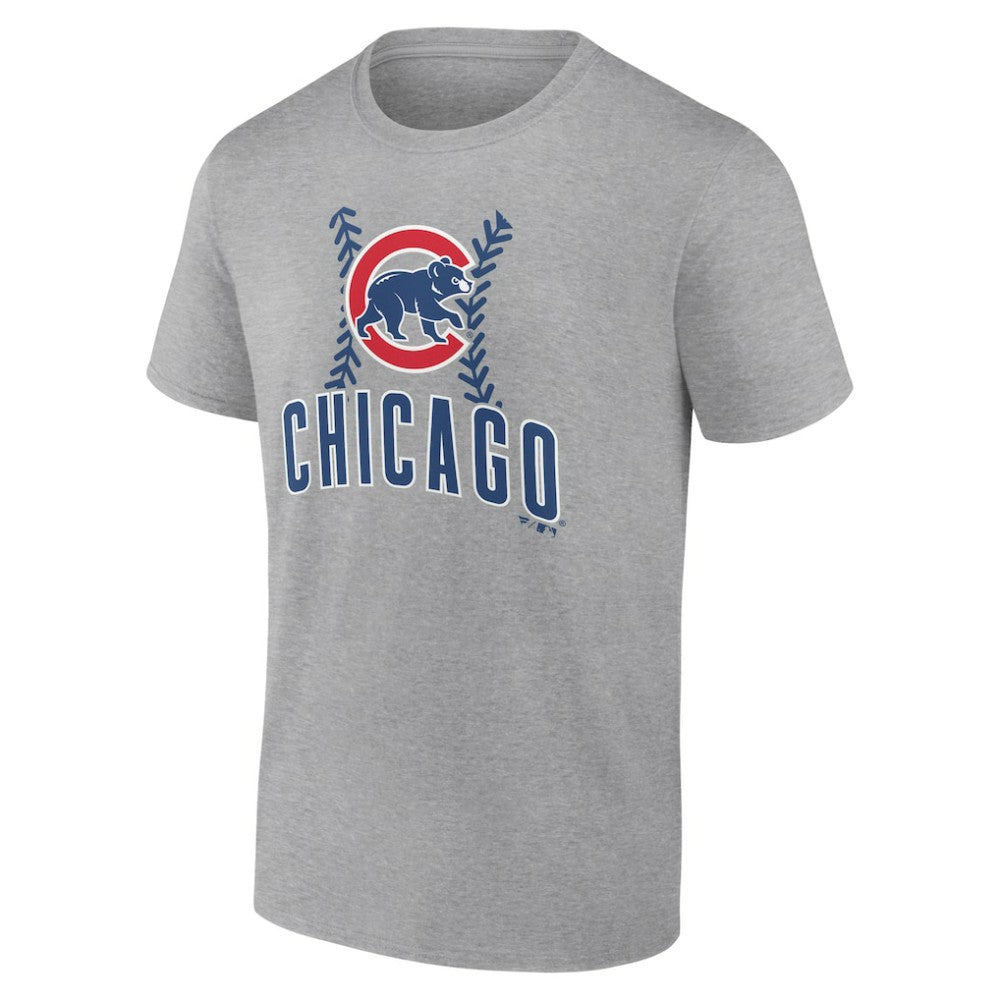 Heather Gray Chicago Cubs Fastball T-Shirt
