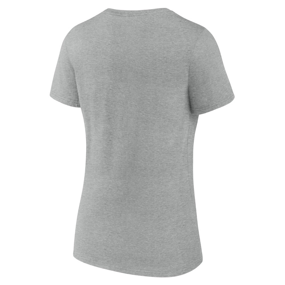 Gray Cincinnati Reds Women's Fastball V-Neck T-Shirt