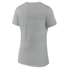 Gray Cincinnati Reds Women's Fastball V-Neck T-Shirt
