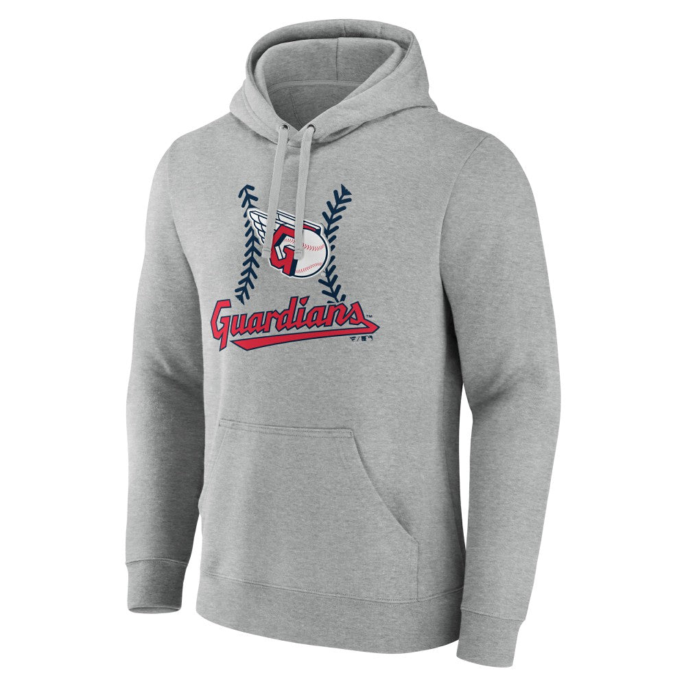 Gray Cleveland Guardians Fastball Pullover Hoodie