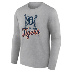 Gray Detroit Tigers Fastball Long Sleeve T-Shirt