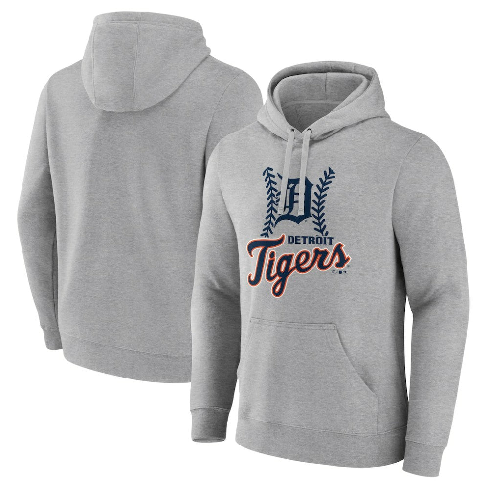 Gray Detroit Tigers Fastball Pullover Hoodie
