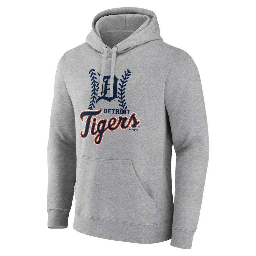 Gray Detroit Tigers Fastball Pullover Hoodie