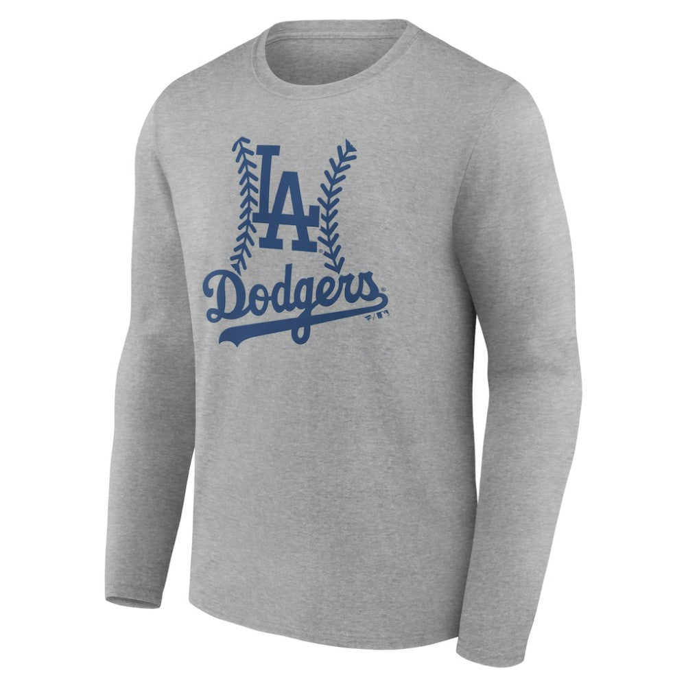 Gray Los Angeles Dodgers Fastball Long Sleeve T-Shirt