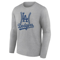 Gray Los Angeles Dodgers Fastball Long Sleeve T-Shirt