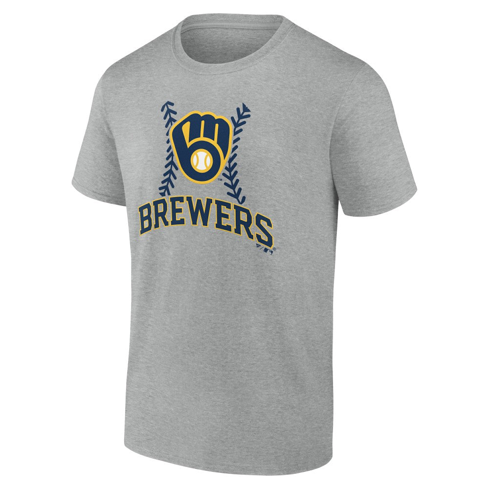Heather Gray Milwaukee Brewers Fastball T-Shirt
