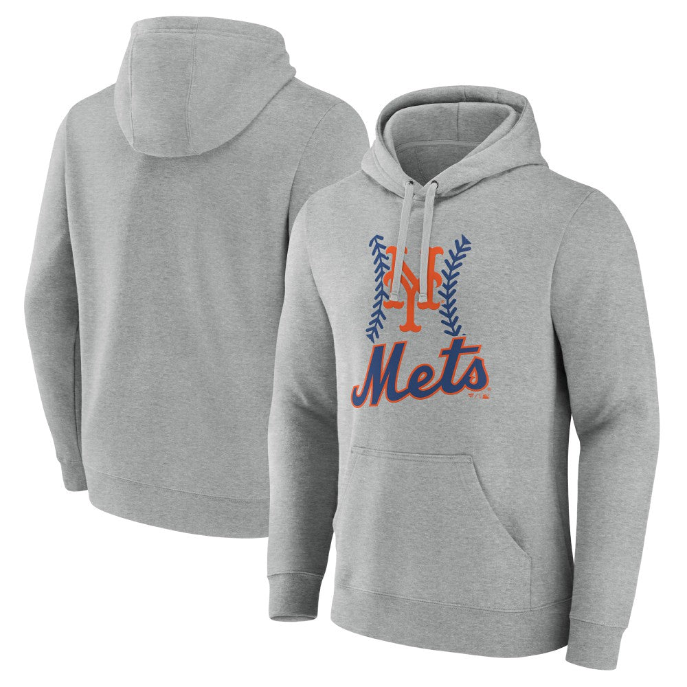 Gray New York Mets Fastball Pullover Hoodie