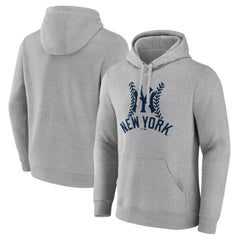 Gray New York Yankees Fastball Pullover Hoodie