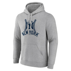 Gray New York Yankees Fastball Pullover Hoodie