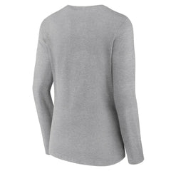Gray Philadelphia Phillies Women's Fastball Long Sleeve V-Neck T-Shirt