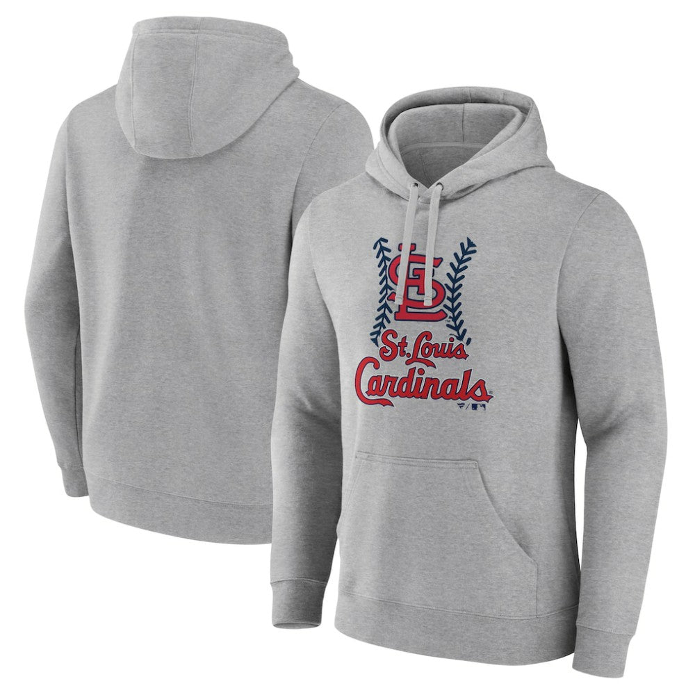 Gray St. Louis Cardinals Fastball Pullover Hoodie