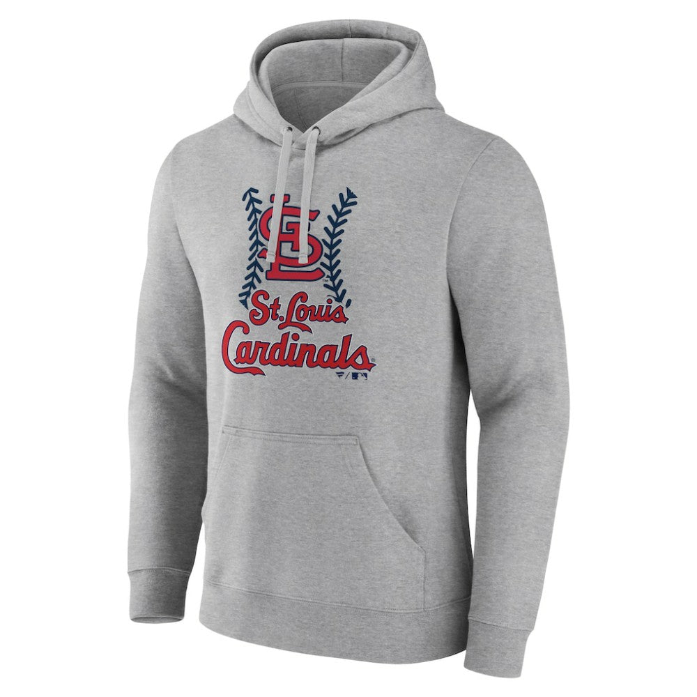 Gray St. Louis Cardinals Fastball Pullover Hoodie