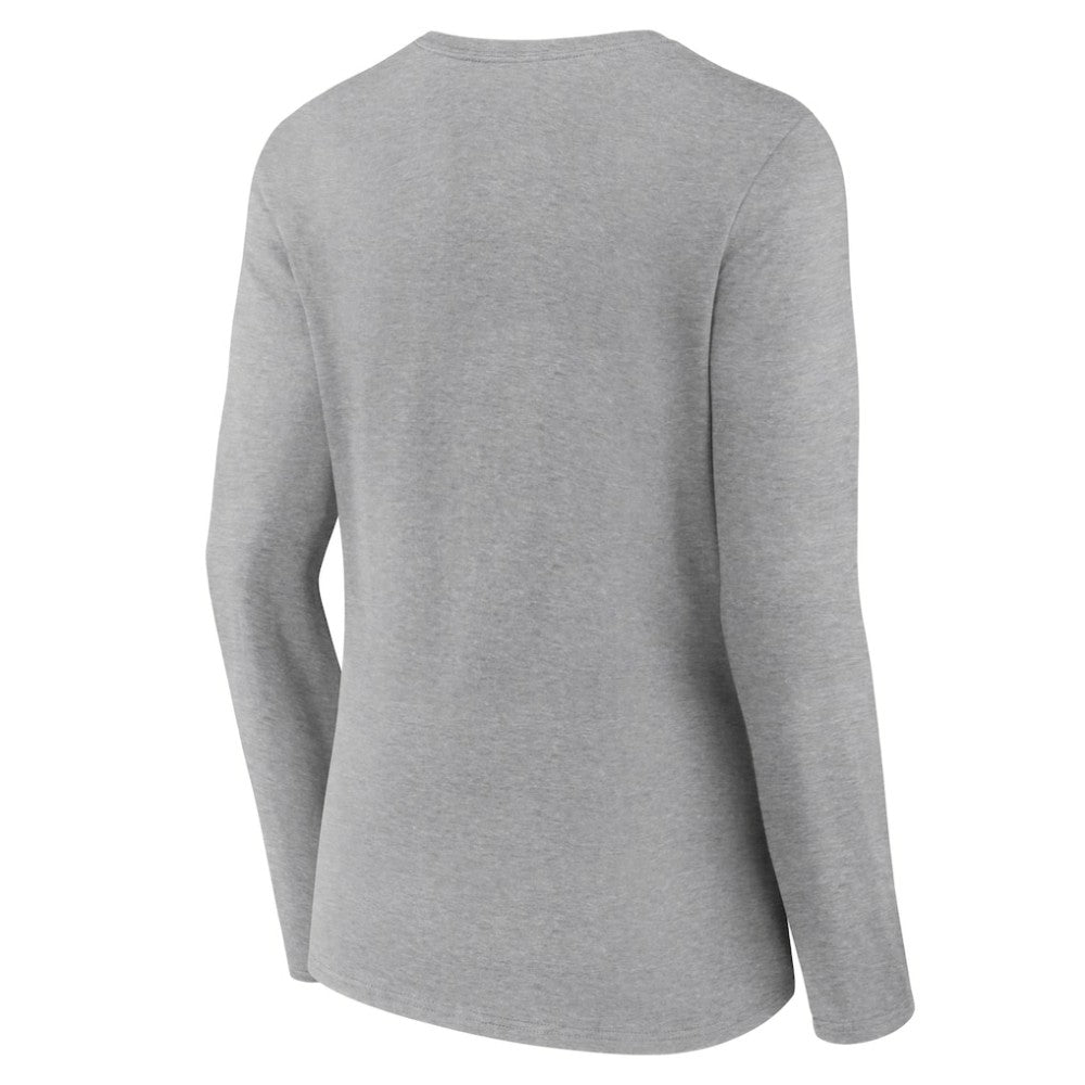 Gray St. Louis Cardinals Women's Fastball Long Sleeve V-Neck T-Shirt