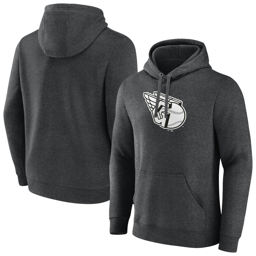 Charcoal Cleveland Guardians Monochrome Pullover Hoodie